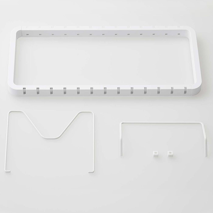 山崎実業　タワー　シンク下伸縮鍋蓋&フライパンスタンド　ホワイト　/　tower　※