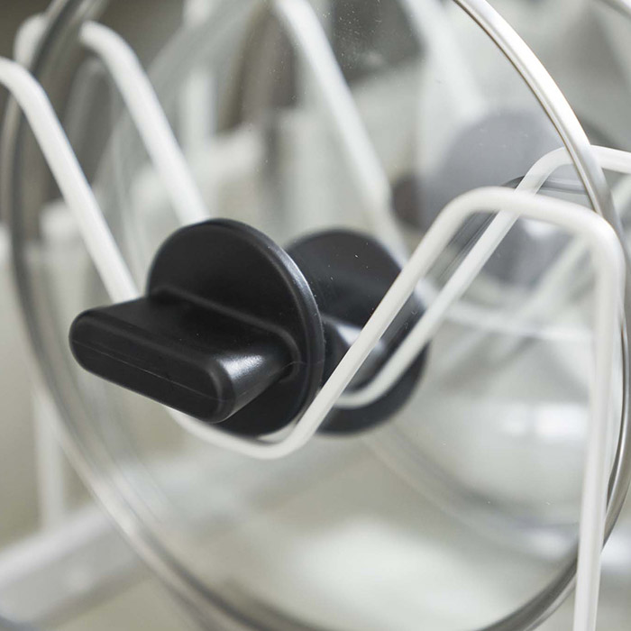 山崎実業　タワー　シンク下伸縮鍋蓋&フライパンスタンド　ホワイト　/　tower　※