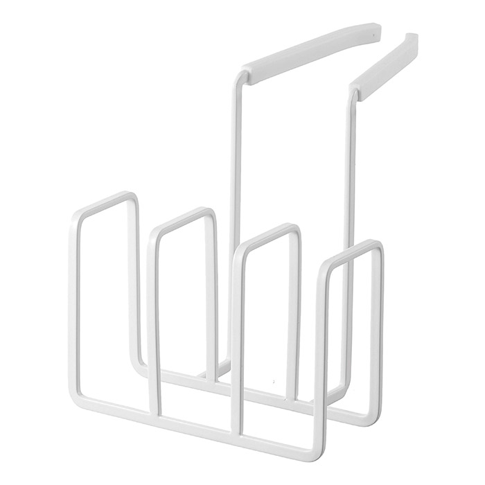 【取扱終了0312】山崎実業　プレート　蛇口にかけるスポンジホルダー　3連　ホワイト　/　Plate　※