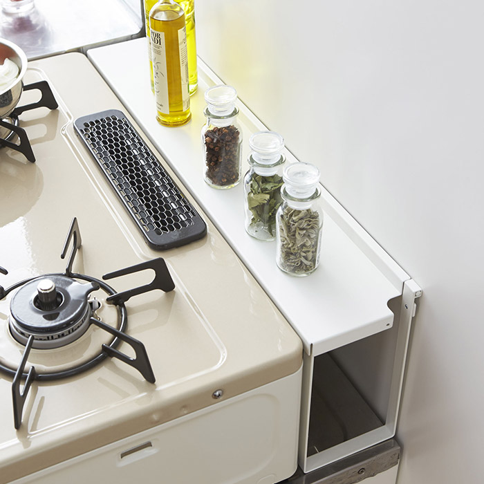 山崎実業　タワー　コンロ奥隙間ラック　ホワイト　/　tower　※