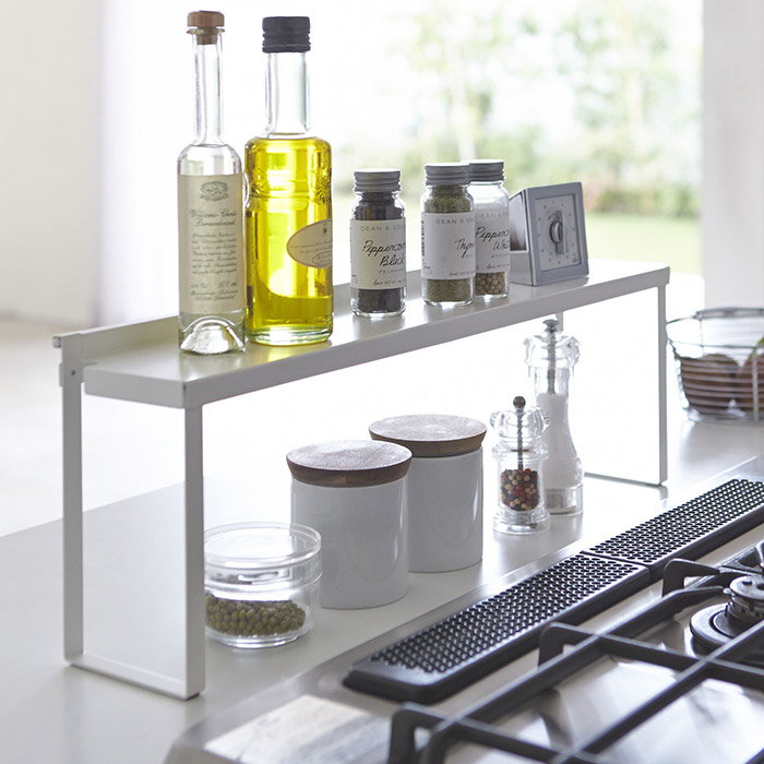 山崎実業　タワー　コンロ奥隙間ラック　ホワイト　/　tower　※