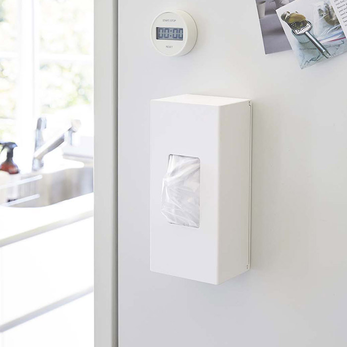 【取扱終了0312】山崎実業　タワー　前から開くマグネットボックスホルダー　S　ホワイト　/　tower　※