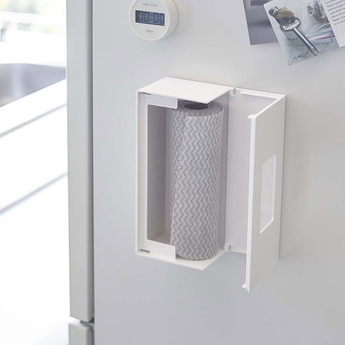 【取扱終了0312】山崎実業　タワー　前から開くマグネットボックスホルダー　S　ホワイト　/　tower　※