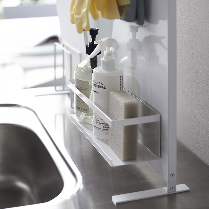 【同梱不可】山崎実業　タワー　キッチン自立式スチールパネル　縦型　ホワイト　/　tower　※