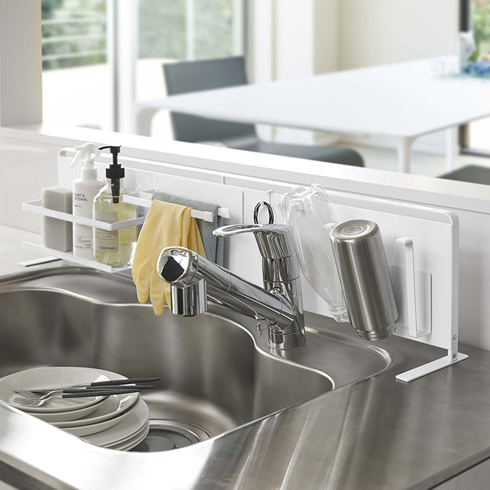 山崎実業　タワー　キッチン自立式スチールパネル　横型　ホワイト　/　tower　※