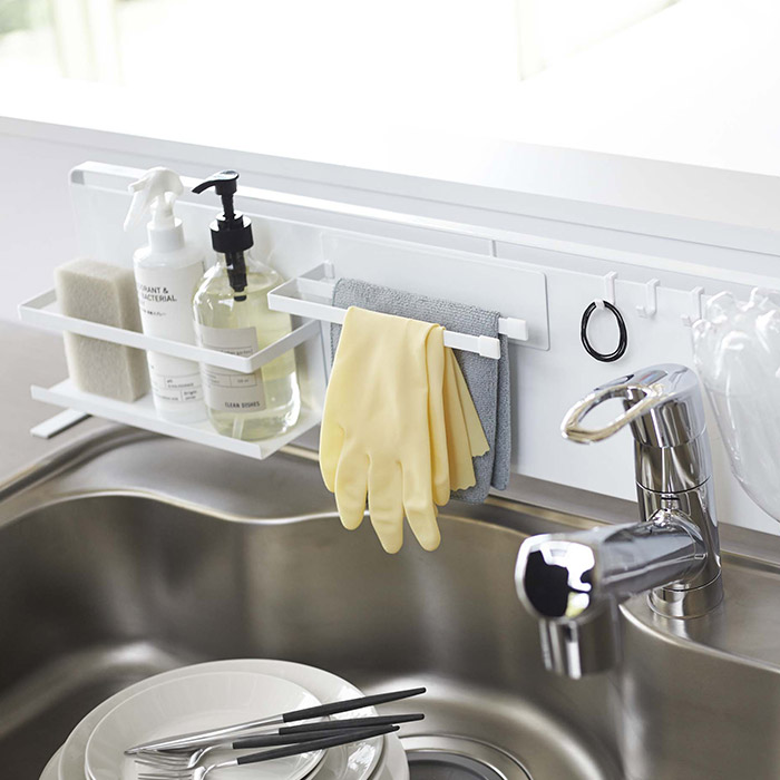 山崎実業　タワー　キッチン自立式スチールパネル　横型　ホワイト　/　tower　※