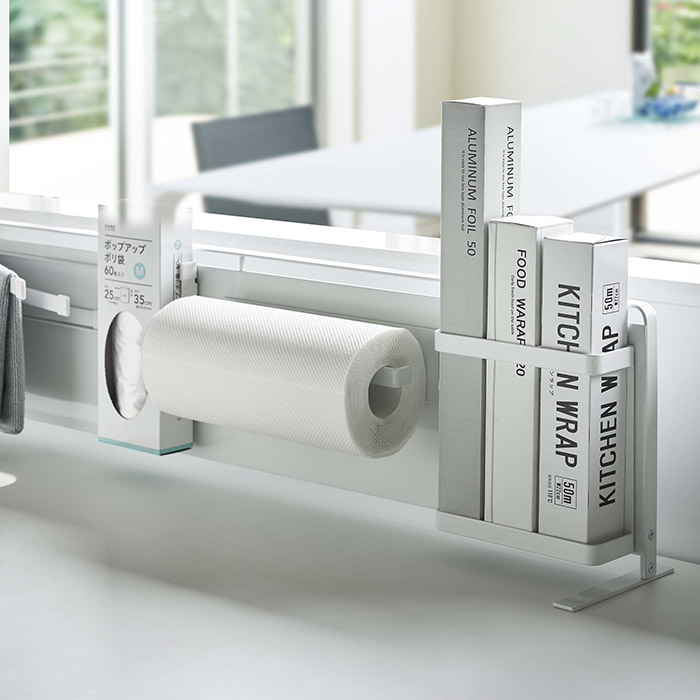 山崎実業　タワー　キッチン自立式スチールパネル　横型　ホワイト　/　tower　※