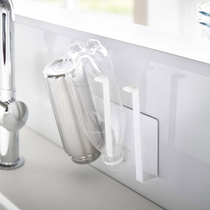 山崎実業　タワー　マグネットグラス&ボトルホルダー　ホワイト　/　tower　※