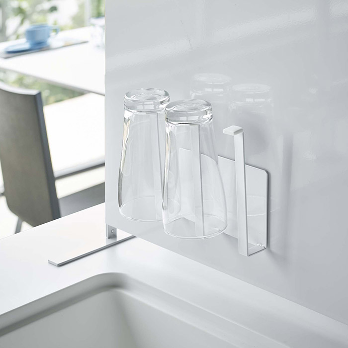 山崎実業　タワー　マグネットグラス&ボトルホルダー　ホワイト　/　tower　※