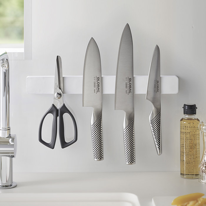 山崎実業　タワー　マグネット&ウォール包丁ホルダー 　W35　ホワイト　/　tower　※