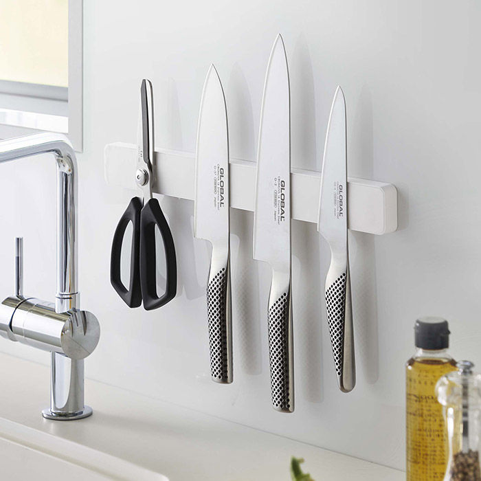 山崎実業　タワー　マグネット&ウォール包丁ホルダー 　W35　ホワイト　/　tower　※