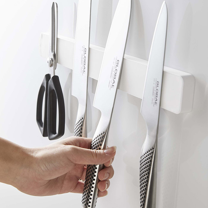 山崎実業　タワー　マグネット&ウォール包丁ホルダー 　W35　ホワイト　/　tower　※