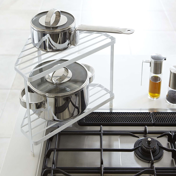 山崎実業　タワー　キッチンコーナーラック　ホワイト　/　tower　※