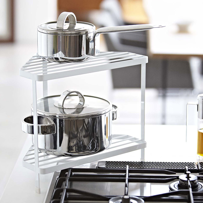 山崎実業　タワー　キッチンコーナーラック　ホワイト　/　tower　※