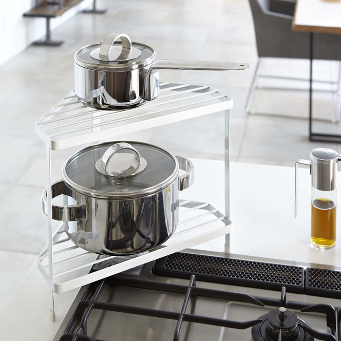 山崎実業　タワー　キッチンコーナーラック　ホワイト　/　tower　※