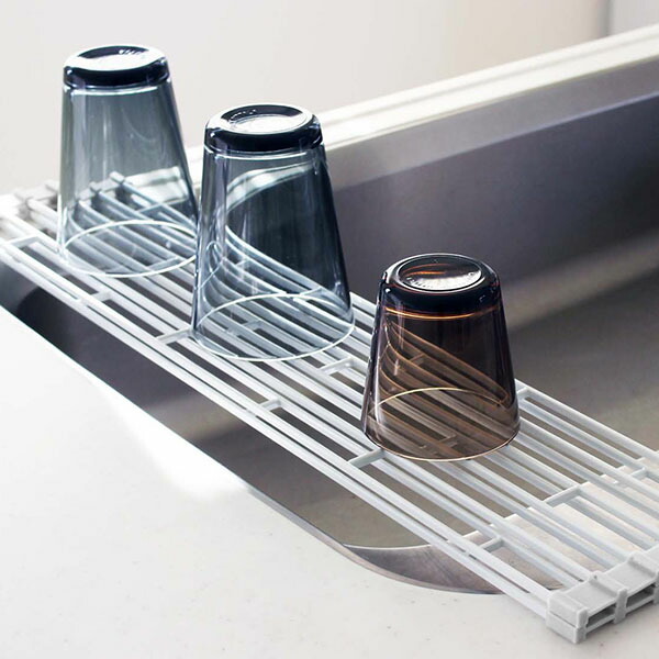 山崎実業　タワー　折り畳み水切りラック　L　ホワイト　/　tower　※