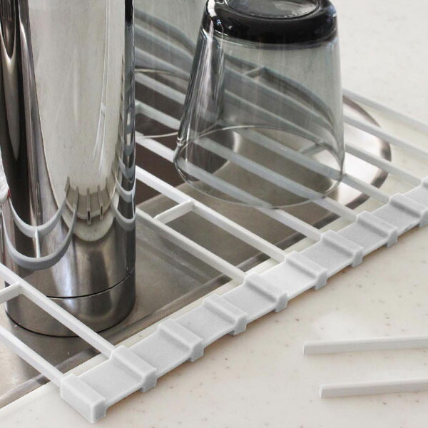 山崎実業　タワー　折り畳み水切りラック　L　ホワイト　/　tower　※