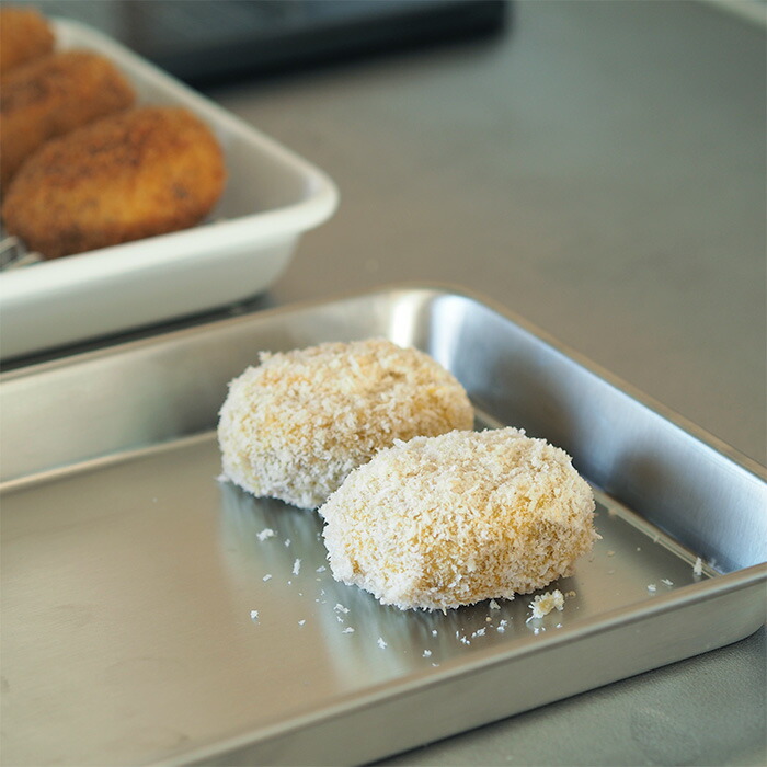 ヨシカワ　ステンレス浅型　角バット　21取（ツヤ消し仕上）